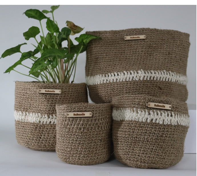 Sustainable Interior textiles and yarn - Jute baskets