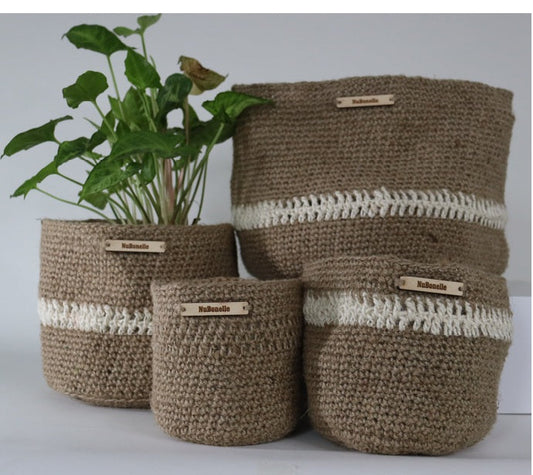 Sustainable Interior textiles and yarn - Jute baskets