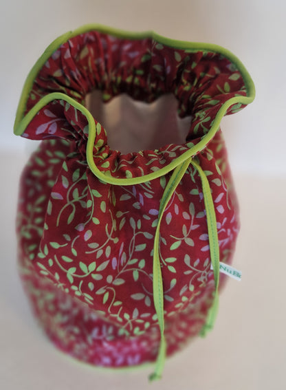 Drawstring Washbag – Red Batik