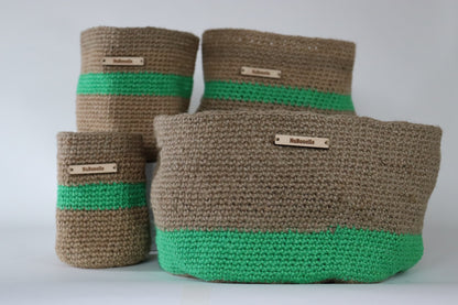 Jute Basket - Green